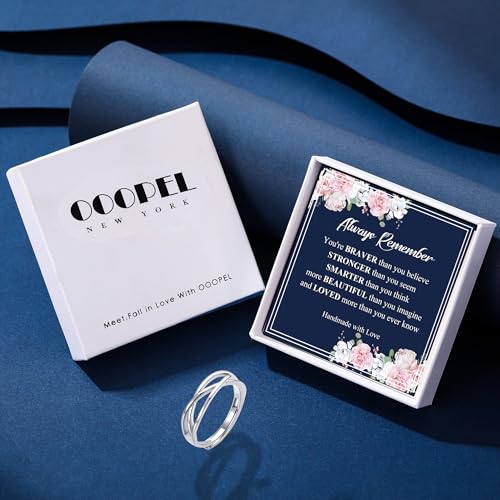 OOOPEL Sterling Silver Adjustable Ring S925 Silver Rings for Women Cubic Zirconia Twist Love Knot Dainty Ring Silver Minimalist Open Finger Rings Silver Thumb Sterling Silver Ring - color: Celtic Knot with card