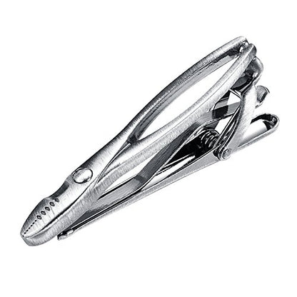 Yoursfs Electrician Tie Bar For Men Cool Tool Tie Clip 316L Stainless Steel Silver Nail Novelty Construction Tie Clips Jewelry - style: Pliers Tie Clips