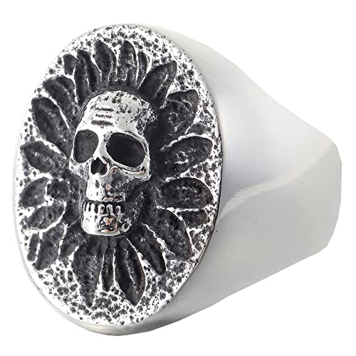 2023 Skull Ring Cool Evil Death Punk Rock Stainless Steel Rings Aly Style Jewelry - style: R1041