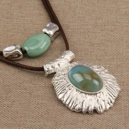 Chunky Pendant Necklace for Women Vintage Boho Necklaces Choker Layered Statement Necklaces Bohemian Jewlery Gifts - style: Boho Hippie Necklace