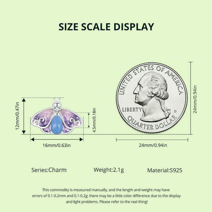 BISAER 925 Sterling Silver Charms for Bracelets Cat Dog Sloth Animal Beads Butterfly Fairy Heart Dangle Pendant Charms - color: Black
