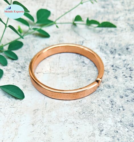 SHINDE EXPORTS pure copper bracelets cuf kada bangle for men and women - style: flat 80gms