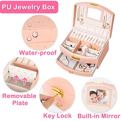 Hair Accessories for Girls，Teen Girl Gifts Including Jewelry Box/Hair Clips/Hair Barrettes/Hair Ties/Hair Bows，birthday gift for girls age 6 7 8-14（Cute Bear） - color: Cute Bear