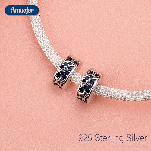 Clip Stopper Spacer Charms for Bracelets Necklaces, Compatible with Pandora,Jewery Making DIY - style: Sun Star Clip
