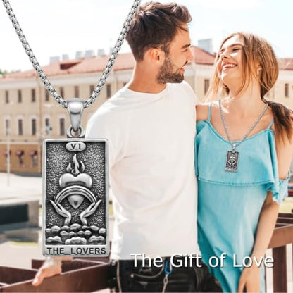 YAFEINI Cat Tarot Necklace 925 Sterling Silver Cat Tarot Pendant Necklace Jewelry Gifts for Women - style: Tarot