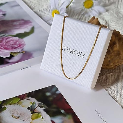 Dainty Chain Necklace for Women Box Necklaces Simple Necklace Cute Necklace Everyday Necklaces to Match Exquisite Jewelry Gifts for Mom Girlfriend