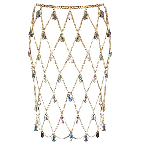 Women's Sexy Suit Body Chain - color: B-Gold Colour