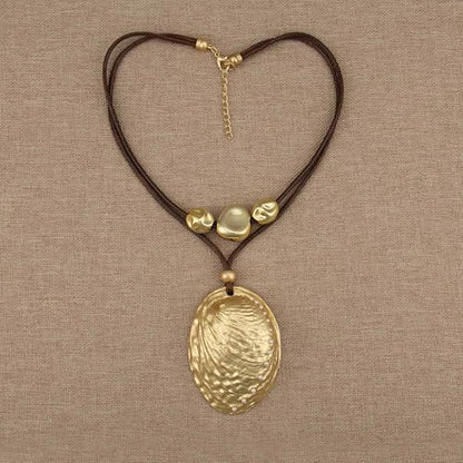Chunky Pendant Necklace for Women Vintage Boho Necklaces Choker Layered Statement Necklaces Bohemian Jewlery Gifts - style: Bohemian Pendant Necklace