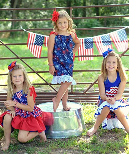 6PCS Patriotic Bracelets 4th of July Beaded Stretch Bracelets for Women Enamel American Flag Heart Star Charm Bracelets Independence Day Accessory Gifts - color: 3PCS 2