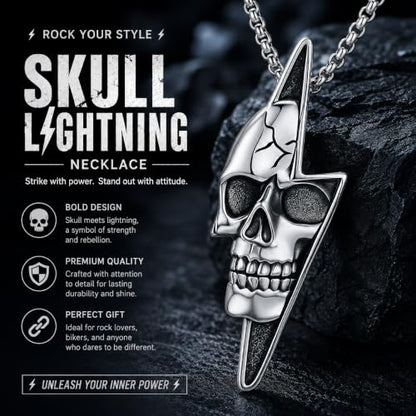 Skull Necklace for Men Women Gothic Skull Necklace for Men Women - style: Skull necklace#3
