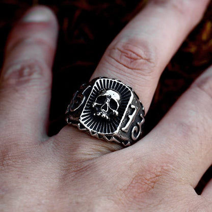 2023 Skull Ring Cool Evil Death Punk Rock Stainless Steel Rings Aly Style Jewelry - style: R1021