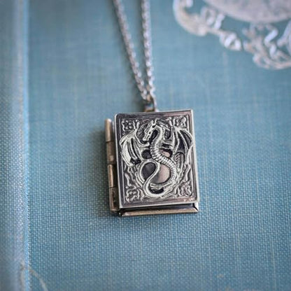 Unique Gothic Pendant Neckchains Charm Individualized Book Locket Pendant Necklace Jewelry for Daily Wear Dates Parties - color: Style 1602