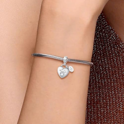 TCHYUN Family Series Dangle Charm Heart Birthstone Bead for Pandora Bracelet Women Gift - style: Best Friend