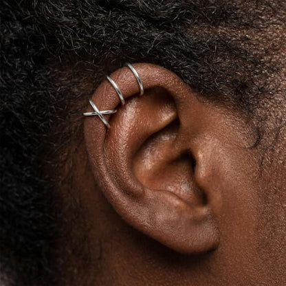 Ear Cuffs Non Piercing Ear Cuff Earrings for Women Gifts Trendy Stuff Clip on Cartilage Earrings Stacks Fake Earrings Jewelry Gifts - color: A5:1 pair rose gold pearl ear cuff