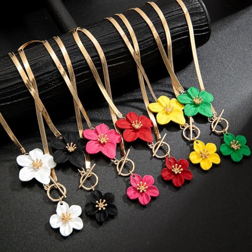 Flower Anklets for Women Trendy Flower Ankle Bracelet Boho Floral Anklet Summer Beach Anklets Jewelry for Women - color: Green