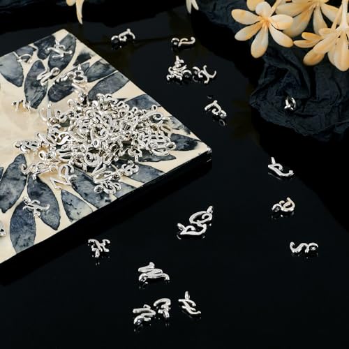 Craftdady Letter Charms Capital Pendants Mixed A-Z Initial Letter Number Charms DIY Bracelet Necklace Pendants for Jewelry Making, Gold, Antique Silver, Platinum - color: Antique Silver