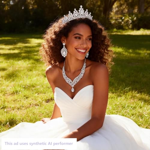Kamirola - Queen Crown and Tiaras Princess Crown for Women Crystal Headbands for Bridal, Princess for Wedding and Party - color: Silver