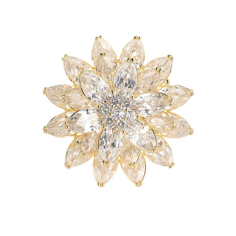 Brooches and Pins for Women Elegant Flower Pearl Brooches Costume Broches Jewelry Lady Christmas Pin for Women - style: Shiny Snowflake