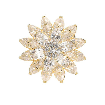 Brooches and Pins for Women Elegant Flower Pearl Brooches Costume Broches Jewelry Lady Christmas Pin for Women - style: Shiny Snowflake