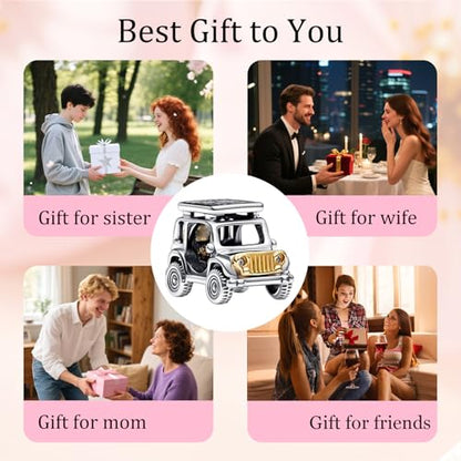S925 Sterling Silver Cute Bead Charm for Pandora Bracelets and Necklaces | Lucky Clover Cute Animal Pink Bow Cherry Butterfly Pendant Bead Charms Jewelry Making Gifts for Women Valentines Mother's Day - style: Exploration Vehicle Bead Charm