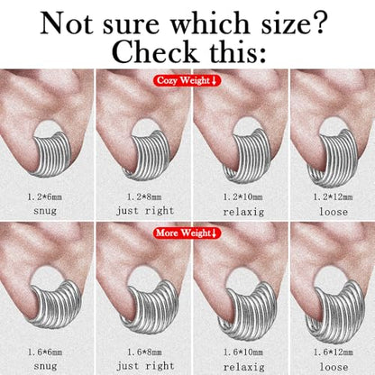 Casvort 10 PCS 16G Seamless Septum Nose Piercing Rings Segment Tragus Hoop Rings 316 Stainless Steel Helix Ring Stack Clickers Ear Plugs Hangers Women Body Jewelry - color: Silver Classic, size: 1.2*6mm 10 PCS