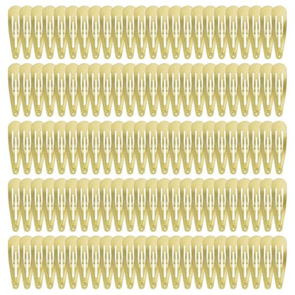 120 Pack Gold 2 Inch Barrettes Women Metal Snap Hair Clips Accessories | Non - Slip Hairpins Barrettes for Kids Girls Teens - color: Gold