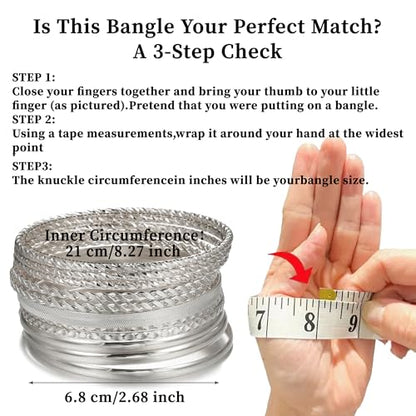 Gold Bangles for Women, 12 Pcs Boho Stackable Bracelets Multi Layer Textured Chunky Bracelets Jewelry Set for Women - color: Style A- 12 pcs silver