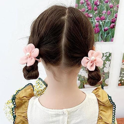 Cute Cartoon Elastic Hair Ties for Baby Girls, Rubber Bands Hair Bands Ropes Ponytail Holder for Toddlers (Random 2 Sets, Mixed Styles) - color: random 2 sets