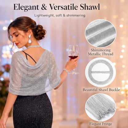 Tiamon 5 Pcs Rhinestone Jewelry Sets Shawls and Wraps Formal Clutch Purses for Women Evening Dresses Weddings Engagement - style: Glitter, Elegant