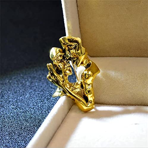Gold Fashion Portrait Brooch Pin 3D Lovers face Brooch Pin Gold Plated Pin Badge for Jewelry Clothes Dress Scarf Decoration