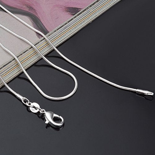 Wholesale Lots 5PCS Unisex 925 Sterling Silver Snake Chain Necklace DIY Jewelry Accessories