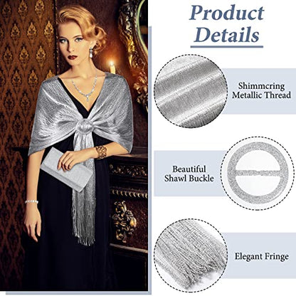 Tiamon 5 Pcs Rhinestone Jewelry Sets Shawls and Wraps Formal Clutch Purses for Women Evening Dresses Weddings Engagement - style: Elegant