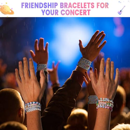 Goldwise Friendship Bracelet Kit 4 Boxes-13078 Pcs 72 Colors Bracelet Making Kits with Clay, Glass Seed and 3 Styles Letter Beads with Charms for DIY Craft Gift - size: 4 Boxes-Eras