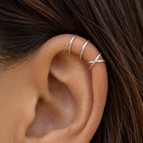 Ear Cuffs Non Piercing Ear Cuff Earrings for Women Gifts Trendy Stuff Clip on Cartilage Earrings Stacks Fake Earrings Jewelry Gifts - color: A5:1 pair rose gold pearl ear cuff