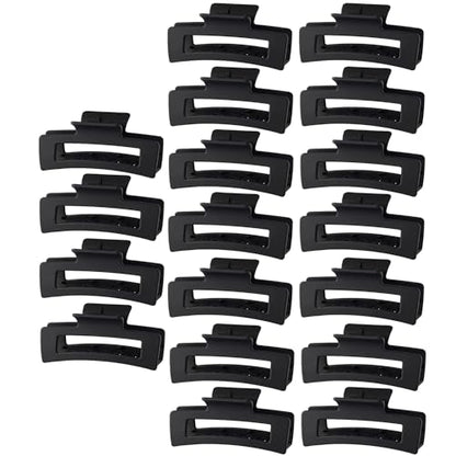 18 Pack Hair Claw Clips,Hair Clips For Women,Large Hair Claw Clips For Thick Hair,Nonslip Matte Hair Clips Hair Accessories Women Girl Birthday Christmas Gift (18 Pack BLack) - color: 18 Pack BLack