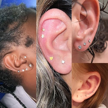 16G Lip Rings Stainless Steel Tragus Helix Conch Piercing Jewelry Snake Bite Piercing Monroe Lip Rings Labret Medusa Cartilage Lobe Earrings Piercing Jewelry CZ 2MM 2.5MM 3MM 3.5MM 4MM 4.5MM - color: 6MM 8MM 10MM Bar-Gold,2mm/2.5mm/3mm/3.5mm/4mm/4.5mm