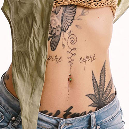 Belly Button Piercing Ring 14 Gauge Surgical Steel - color: Black Clear