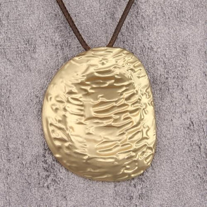 Boho Necklaces for Women Chunky Circle Necklace Bohemian Necklaces | Chunky Boho Necklace for Women Layered Boho Circle Leather Choker Necklace Long Vintage Necklaces Bohemian Jewlery Gifts - style: Big Hippie Necklace