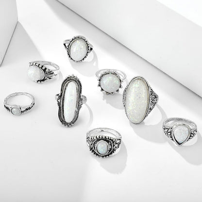 Chunky Stackable Rings Set For Women Open Adjustable Bold Thick Geometric Knuckle Rings Minimalist Statement Jewelry Gift - style: Style 5