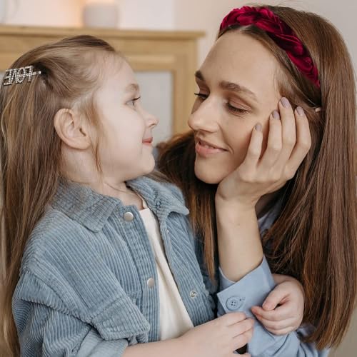 Red Velvet Braided Thick Headbands for Women | Cute Handmade Makeup Hair Band for Girls Thin Hair Skincare and Boho Spring Headband for Washing Face - color: Red Velvet Headbands
