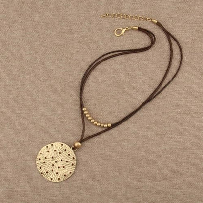 Chunky Pendant Necklace for Women Vintage Boho Necklaces Choker Layered Statement Necklaces Bohemian Jewlery Gifts - style: Boho Vintage Necklaces Women