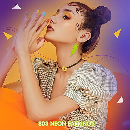 KINIVA Leather Dangle Earrings for Women Trendy, Lightweight Leaf Circle Lightning Earrings Drop, Jewelry Gifts for Women - color: 155 Green