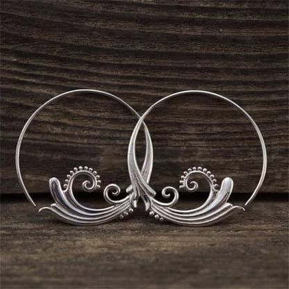 Retro Exaggerated Drop Earrings Personality Vintage Carved Dangle Earrings Daily Accessories Party Valentine's Day Jewelry Gifts for Women - style: Retro Style 14