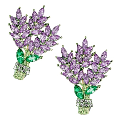 2PCS Camellia Pearl Alloy Pin, Black and White Camellia Brooch and Pin, Elegance Flower Pearl Brooches Lapel Pins for Hats Scarf Tie Wreath Garments Decoration Accessories for Women - color: Lavender