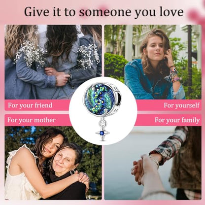 14K Gold Plated Charms for Bracelets Necklace Star Moon Cross Beads Woman | 925 Sterling Silver Charms Butterfly Cute Cat Dog Evil Eye Lucky Bracelet Beads Aesthetic Peandant Jewelry Gift for Mom - color: silver 1