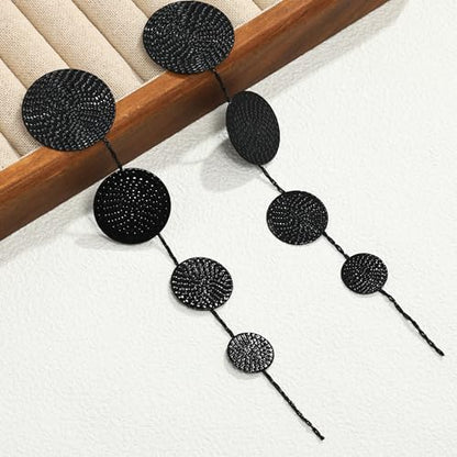 Gold Dangle Earrings for Women Long Statement Drop Boho Gold Chandelier Disc Tassel Earrings Dangle for Party Wedding Trendy Jewelry Gifts - color: K1