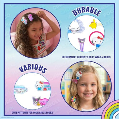 Hello Kitty Hair Accessories Set with Hair Clips, Bows & Scrunchies - color: Hello Kitty and Friends