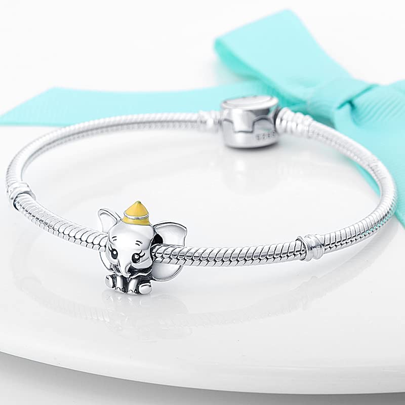 LIGHTDOG 925 Sterling Silver Charms for Bracelets Necklaces Dangle Pendants Beads Charms Fits Pandora Charms Bracelets Jewelry Holidays Gift for Women - style: Elephant Beads