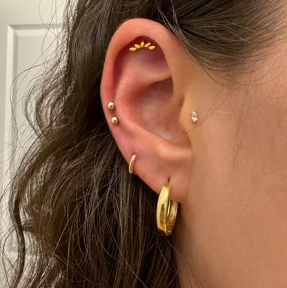 20G/18G/16G Flat Back Earrings Tiny Nose Stud, Cartilage Earring Threadless Tragus Helix Stud Conch Piercing Jewelry - color: Dot Climber (gold 2pcs), size: 20 gauge (0.8mm post)