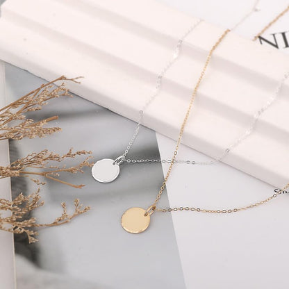 HOPE LOVE SHINE Women's New Beginnings Necklace - 14k Gold Plated Sterling Silver, Healing & Recovery Gift, Adjustable 16+2" Chain - color: STERLING SILVER, style: c. BLANK SLATE